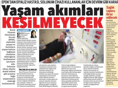 SOLUNUM CİHAZI KULLANANLAR İÇİN DEVRİM GİBİ KARAR (HÜRRİYET)