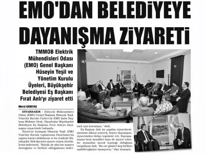 EMO`DAN EŞ BAŞKANKARA DAYANIŞMA ZİYARETİ (GÜNEYDOĞU GÜNCEL)