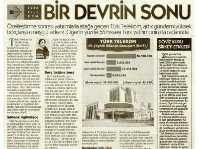 ŞAHENK`İN HEDEFİ TÜRK TELEKOM (CUMHURİYET)