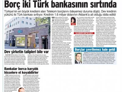 BORÇ İKİ TÜRK BANKASININ SIRTINDA (SÖZCÜ)