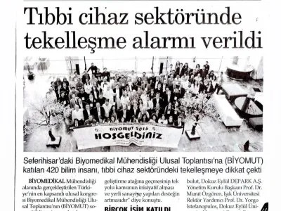 TIBBİ CİHAZ SEKTÖRÜNDE TEKELLEŞME ALARMI VERİLDİ (9 EYLÜL İZMİR)