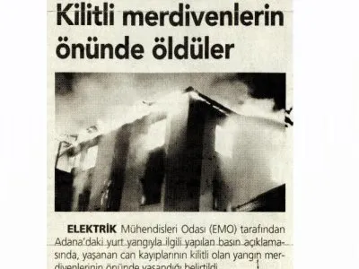 KİLİTLİ MERDİVENLERİN ÖNÜNDE ÖLDÜLER (AYDINLIK)