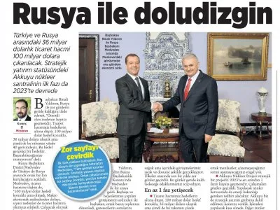 RUSYA İLE DOLUDİZGİN (MİLLİYET)