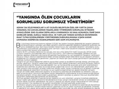 YANGINDA ÖLEN ÇOCUKLARIN SORUMLUSU SORUMSUZ YÖNETİMDİR` (KAYNAK ELEKTRİK)