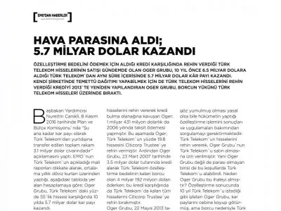 HAVA PARASINA ALDI; 5.7 MİLYAR DOLAR KAZANDI (KAYNAK ELEKTRİK)