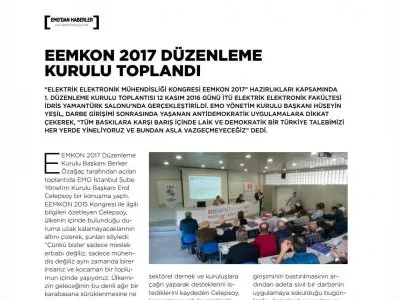 EMMKON 2017 DÜZENLEME KURULU TOPLANDI (KAYNAK ELEKTRİK)