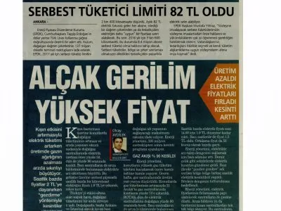 ELEKTRİK ÜRETİMİ AZALDI, FİYATLAR FIRLADI (HABERTÜRK)