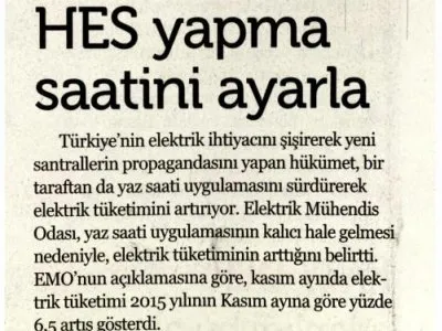 HES YAPMA SAATİNİ AYARLA (ÖZGÜRLÜKÇÜ DEMOKRASİ)