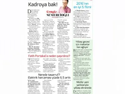NEREDE TASARRUF? ELEKTRİK HARCAMASI YÜZDE 6.5 ARTTI (CENGİZ SEMERCİOĞLU- HÜRRİYET KELEBEK)