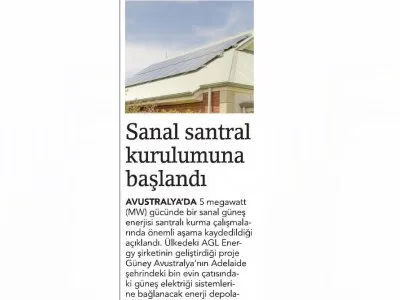 SANAL SANTRAL KURULUMUMA BAŞLANDI (BİRGÜN)