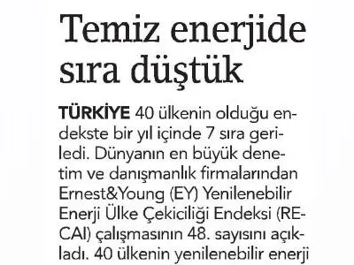 TEMİZ ENERJİDE SIRA DÜŞTÜK (BİRGÜN)