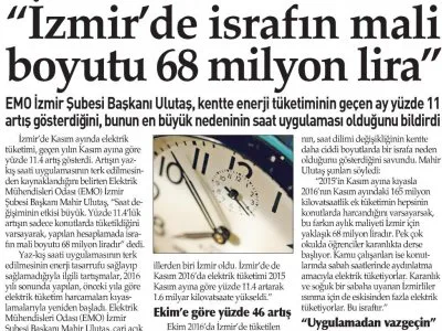 HEM KARANLIK, HEM TÜKETİM ARTTI (YURT GAZETESİ)