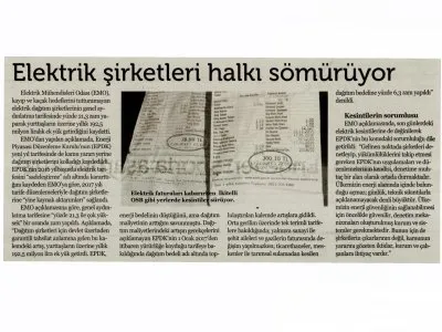 ELEKTRİK ŞİRKETLERİ HALKI SÖMÜRÜYOR (ÖZGÜRLÜKÇÜ DEMOKRASİ)
