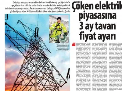 ÇÖKEN ELEKTRİK PİYASASINA TAVAN FİYAT AYARI (KARAR)