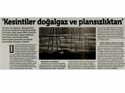`KESİNTİLER DOĞALGAZ VE PLANSIZLIKTAN` (ÖZGÜRLÜKÇÜ DEMOKRASİ)