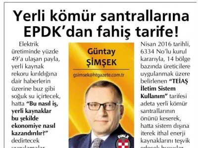 YERLİ KÖMÜR SANTRALLARINA EPDK`DAN FAHİŞ TARİFE! (HABERTÜRK)