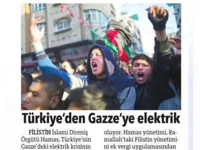 TÜRKİYE`DEN GAZZE`YE ELEKTRİK (HÜRRİYET)