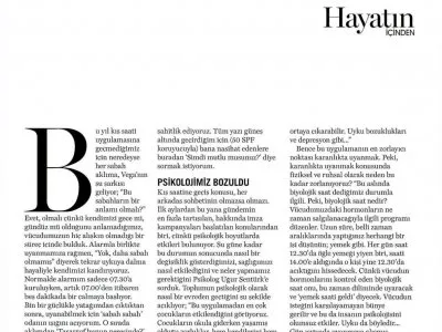 SABAHA ÇÖKEN KARANLIK (MARIE CLAIRE TURKİYE)