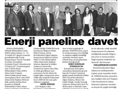 ENERJİ PANELİNE DAVET (ILKHABER)