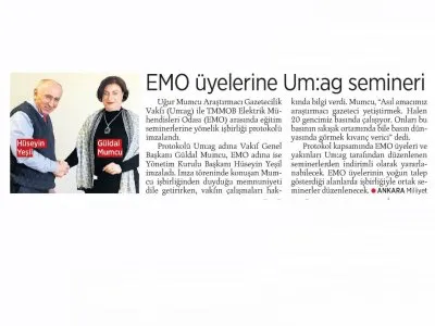 EMO ÜYELERİNE UM:AG SEMİNERİ (MİLLİYET)
