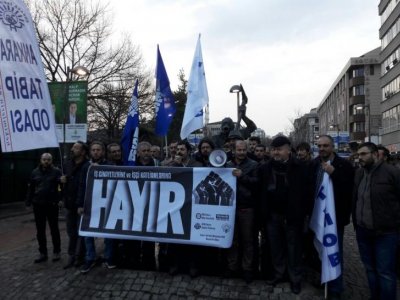 İŞ CİNAYETLERİNE VE İŞÇİ KATLİAMLARINA `HAYIR`