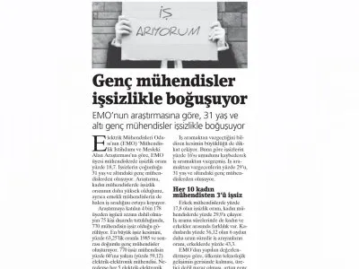 GENÇ MÜHENDİSLER İŞSİZLİKLE BOĞUŞUYOR (BİRGÜN)