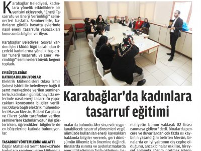 KARABAĞLAR`DA KADINLARA TASARRUF EĞİTİMİ (YENİ VİZYON)