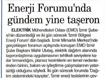 ENERJİ FORUMU`NDA GÜNDEM YİNE TAŞERON (9 EYLÜL)