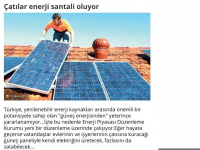 ÇATILAR ENERJİ SANTALİ OLUYOR / 12 NİSAN 2017 - KANAL B