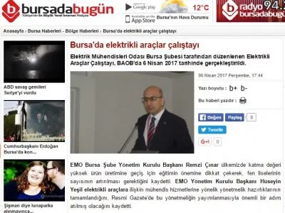 BURSA`DA ELEKTRİKLİ ARAÇLAR ÇALIŞTAYI(BURSADABUGÜN.COM)