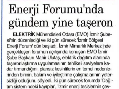 ENERJİ FORUMU`NDA GÜNDEM YİNE TAŞERON (9 EYLÜL)