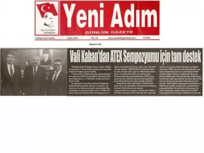 YENİ ADAM: VALİ KABAN`DAN ATEX SEMPOZYUMU İÇİN TAM DESTEK