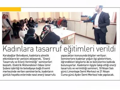 KADINLARA TASARRUF EĞİTİMLERİ VERİLDİ (EGE TELGRAF)