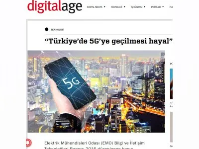 `TÜRKİYE`DE 5G`YE GEÇİLMESİ HAYAL` (DİGİTALAGE.COM.TR)