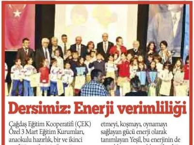 DERSİMİZ: ENERJİ VERİMLİLİĞİ  (A GAZETE)