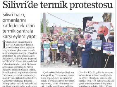 SİLİVRİ`DE TERMİK PROTESTOSU (BİRGÜN)