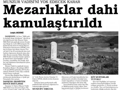 MEZARLIKLAR DAHİ KAMULAŞTIRILDI (GÜNLÜK EVRENSEL)