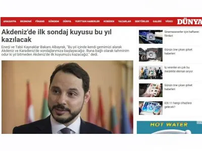 AKDENİZ`DE İLK SONDAJ KUYUSU BU YIL KAZILACAK (DÜNYA)