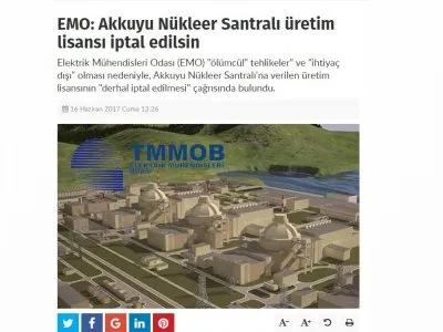 EMO: AKKUYU NÜKLEER SANTRALI ÜRETİM LİSANSI İPTAL EDİLSİN (İNSANHABER.COM)