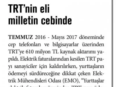TRT`NİN ELİ MİLLETİN CEBİNDE (YENİ ASYA)