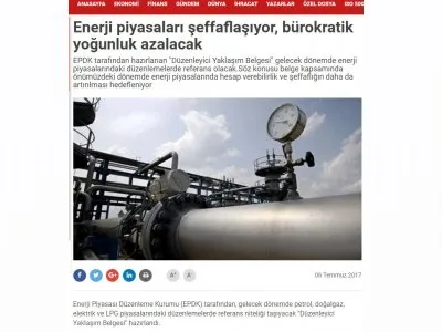 ENERJİ PİYASALARI ŞEFFAFLAŞIYOR, BÜROKRATİK YOĞUNLUK AZALACAK (DÜNYA)