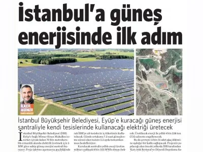 İSTANBUL`A GÜNEŞ ENERJİSİNDE İLK ADIM (VATAN)