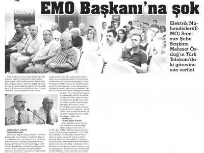 EMO BAŞKANI`NA ŞOK (SAMSUN GAZETESİ)