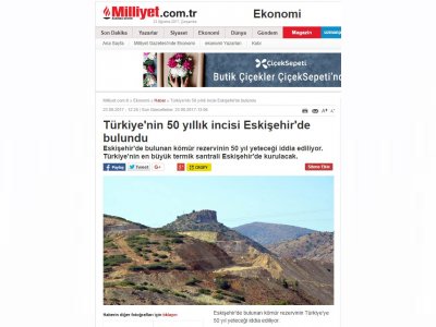 TÜRKİYE`NİN 50 YILLIK İNCİSİ ESKİŞEHİR`DE BULUNDU (MİLLİYET)