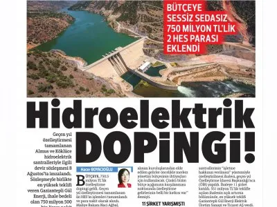HİDROELEKTRİK DOPİNGİ! (HÜRRİYET)
