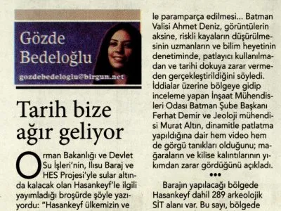 TARİH BİZE AĞIR GELİYOR (GÖZDE BEDELOĞLU- BİRGÜN)