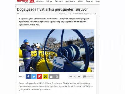 DOĞALGAZDA FİYAT ARTIŞI GÖRÜŞMELERİ SÜRÜYOR (HÜRRİYET)
