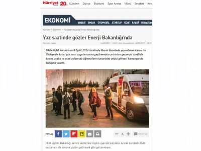 YAZ SAATİNDE GÖZLER ENERJİ BAKANLIĞI`NDA (HURRİYET.COM.TR)