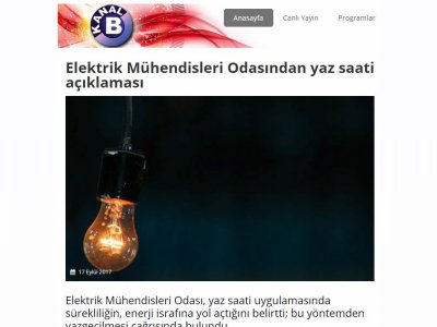 ELEKTRİK MÜHENDİSLERİ ODASINDAN YAZ SAATİ AÇIKLAMASI (KANALB.COM.TR)