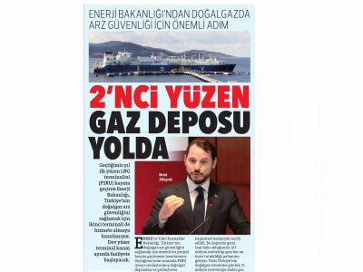 2`NCİ YÜZEN GAZ DEPOSU YOLDA (HÜRRİYET)